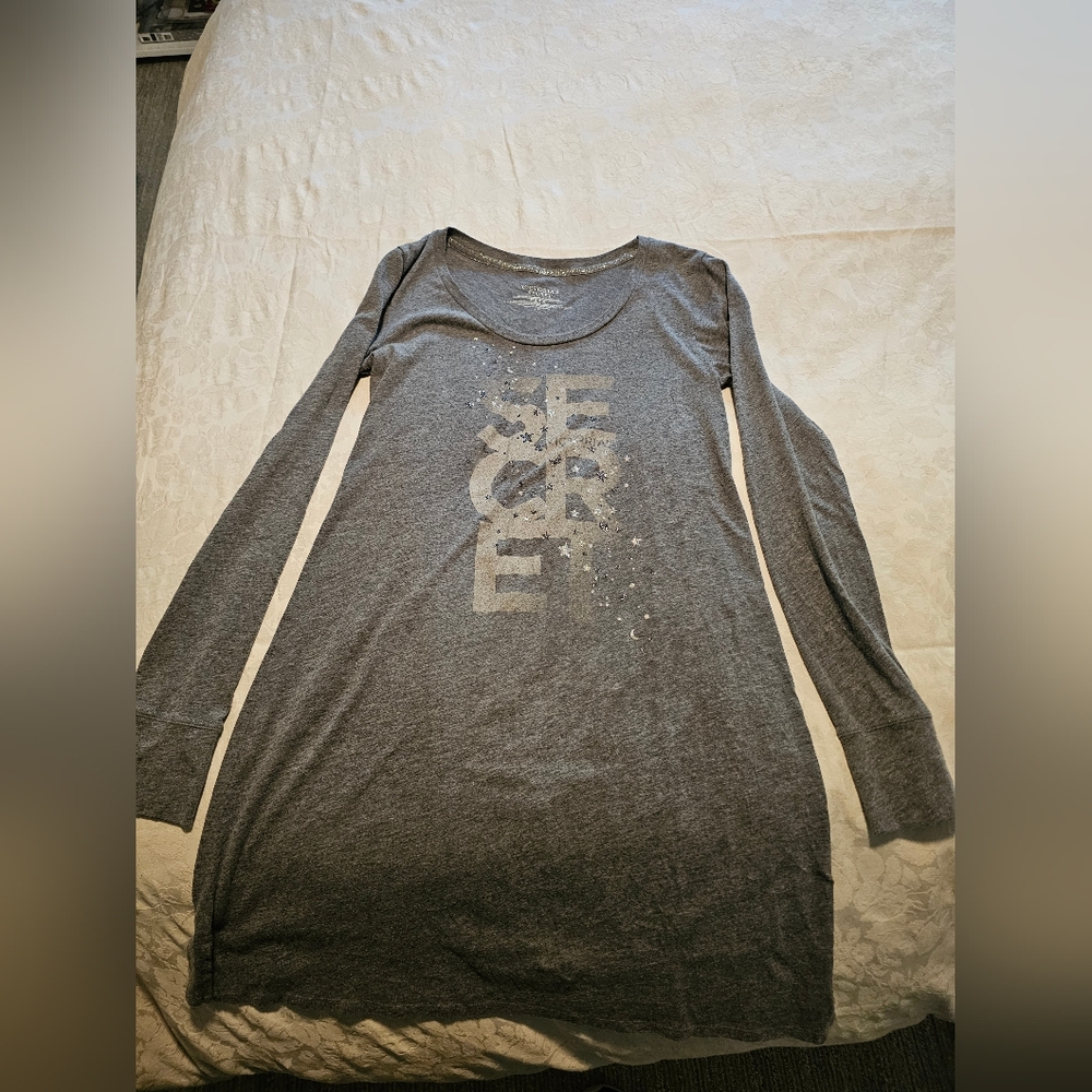 Gray Long Sleeve Nighty Victoria's Secret